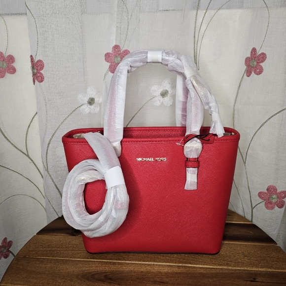 MK Michael KorsJet Set Travel XS Leather Top-Zip Tote Bag w/ MK GIFT BOX [NEW]